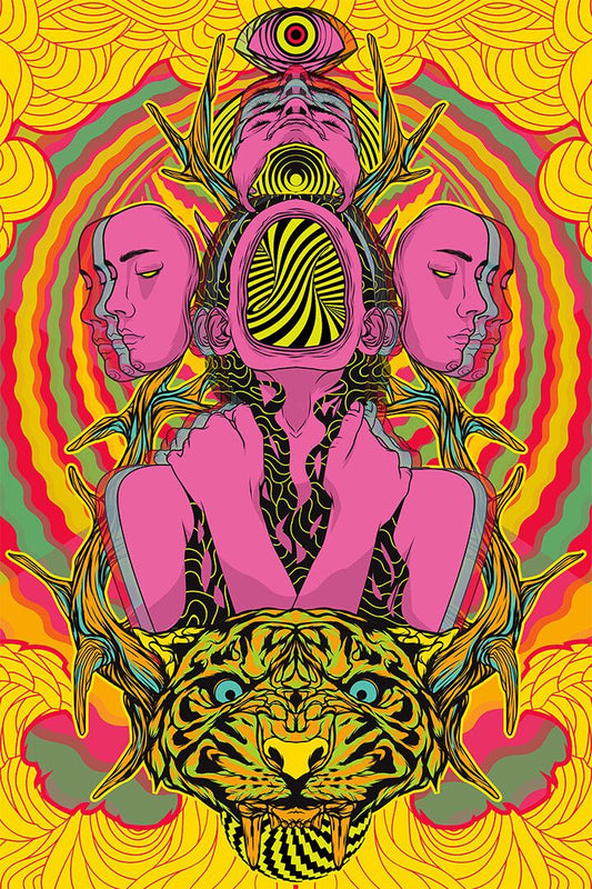 Psychedelic Zoop Colorful Artwork Painting Jigsaw Puzzle