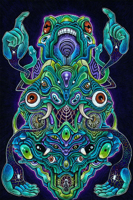 Psychedelic Zoop Colorful Artwork Science Jigsaw Puzzle