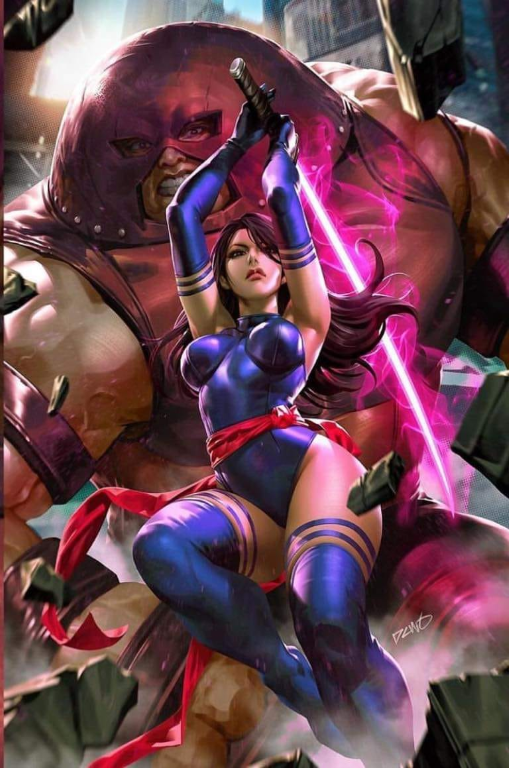 Psylocke Juggernaut Action 101 Print Poster