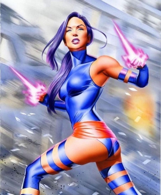 Psylocke Powers Action 004 Print Poster