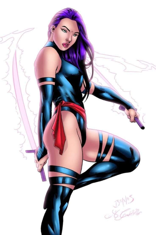 Psylocke Sword Art 8437 Print Poster