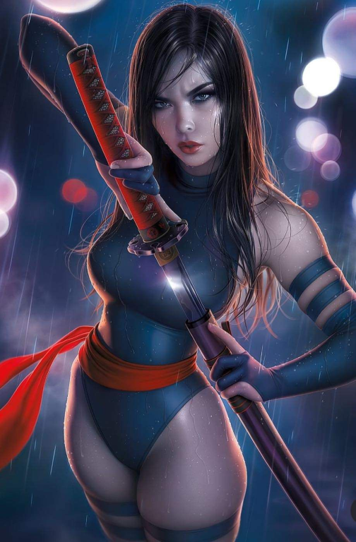 Psylocke Sword Marvel Character Print Poster