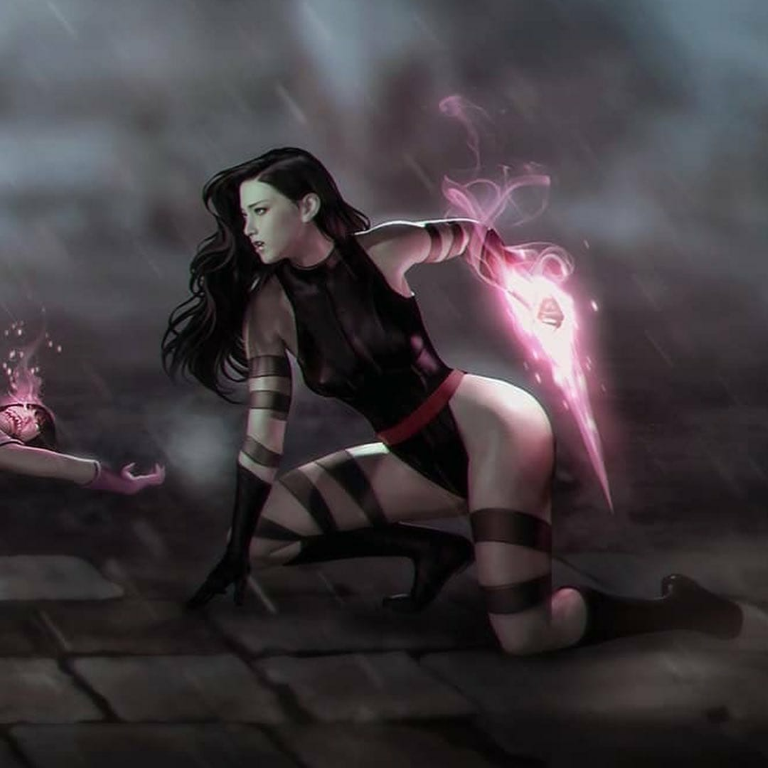 Psylocke Telepathic Energy 1 Print Poster