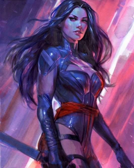 Psylocke Warrior Stance 321 Print Poster