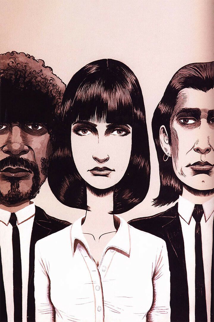 Pulp Fiction Mia Wallace Uma Thurman Crime Print Wall Art Home Poster