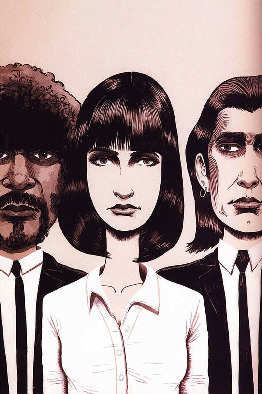 Pulp Fiction Mia Wallace Uma Thurman Crime Print Jigsaw Puzzle