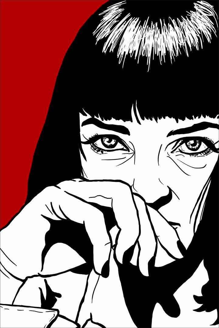 Pulp Fiction Movie Classic Film Uma Thurman Jigsaw Puzzle