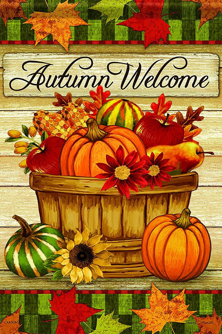 Pumpkin Welcome Garden Thanksgiving House Garden Flag Print Jigsaw Puzzle