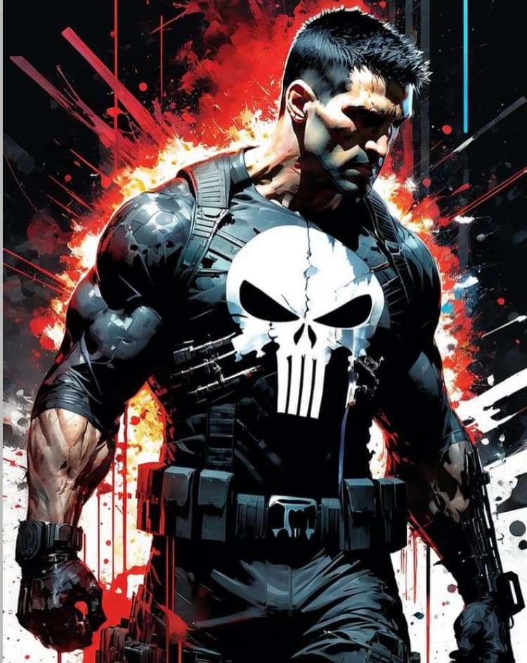 Punisher Artwork Action Print Poster