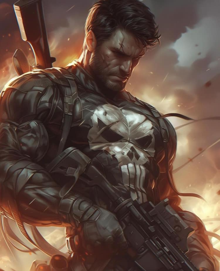 Punisher Character Portrait (3) Print Poster