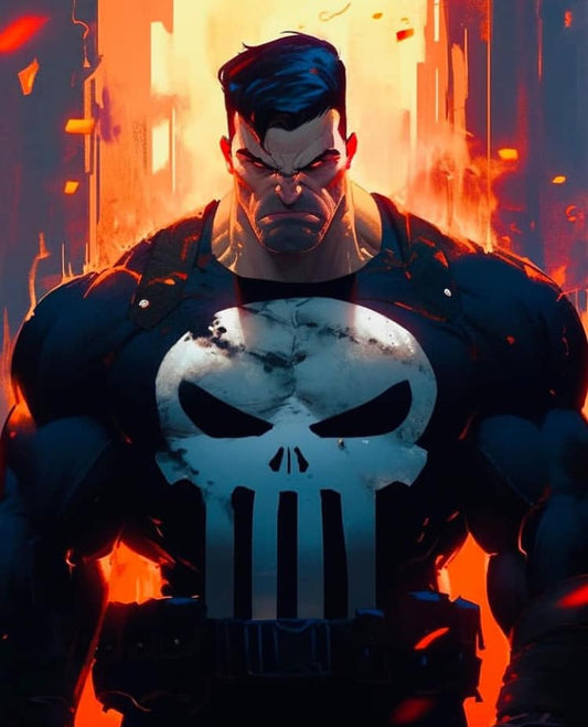 Punisher Portrait Heroic Print Poster