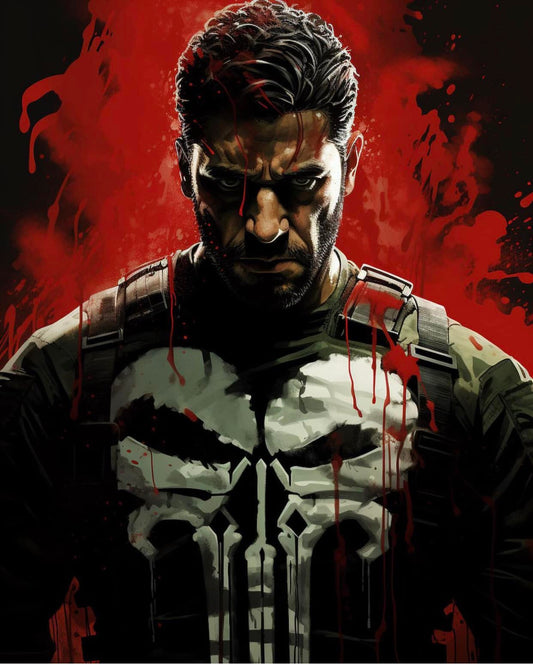 Punisher Portrait Vigilante Art Print Poster