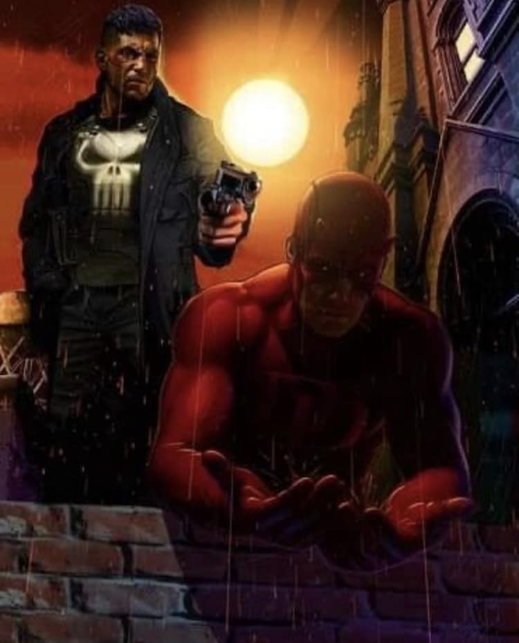Punisher Vs Daredevil Sunset Scene Jigsaw Puzzle
