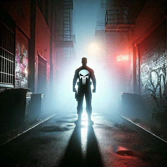 Punisher Silhouette Alley 003 Print Poster