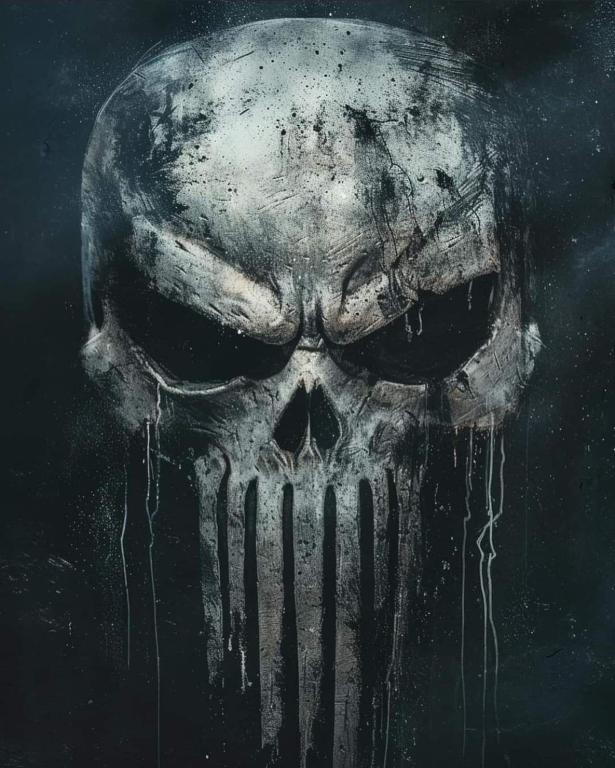 Punisher Skull Design 673 Print Poster