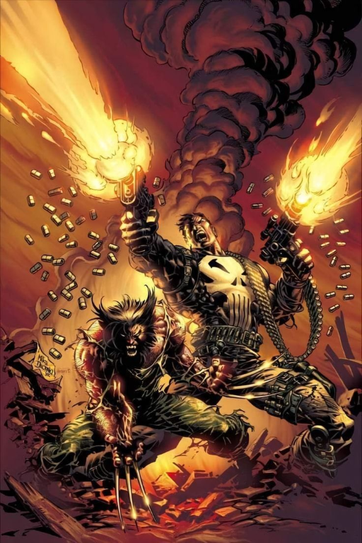 Punisher Wolverine Action 2435 Print Poster