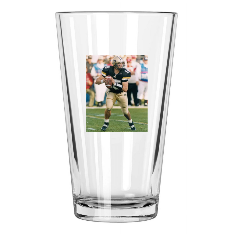 Purdue Boilermakers Drew Brees Photo College Football 2 Pint Beer Drinking Glass