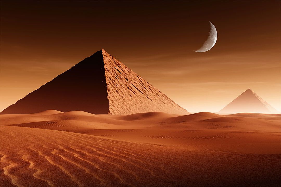 Pyramid Desert Moon Tourism Landscape Print Jigsaw Puzzle