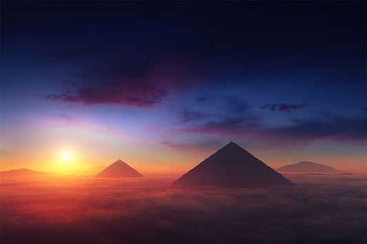Pyramid Sunset Scenery Travel Landscape Print Jigsaw Puzzle