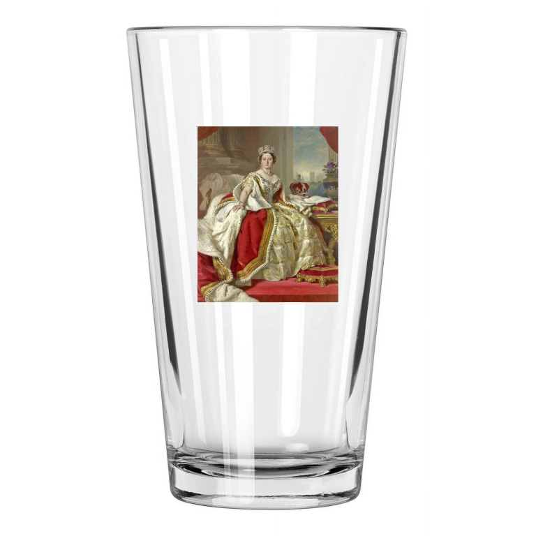 Queen Victoria Of The Uk Photo Painting 3 Pint Beer Drinking Glass