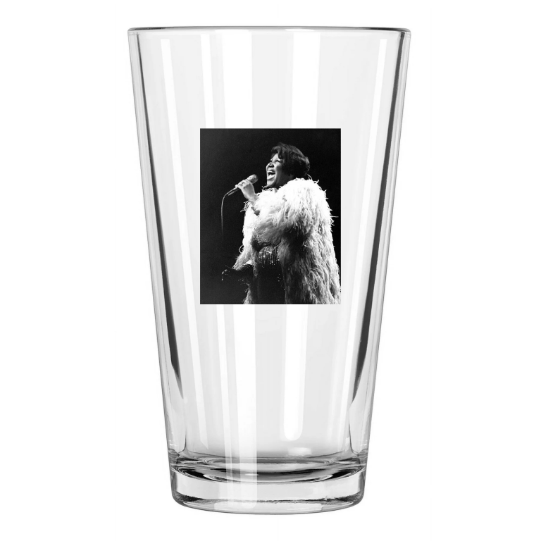 Queen Of Soul' Singer Aretha Franklin Photo Music 3 Pint Beer Drinking Glass