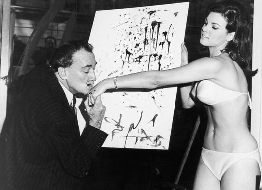 Raquel Welch & Salvador Dali Publicity Picture Magnet Image Print 5X 7