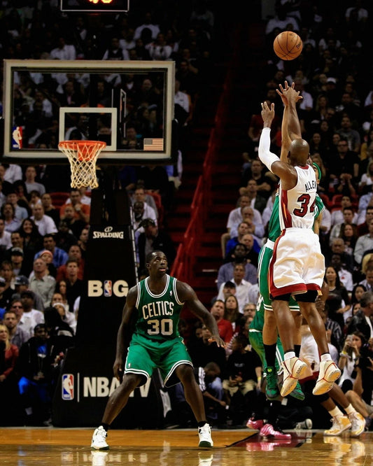 Ray Allen Photo Miami Heat Basketball Nba Vs Celtics