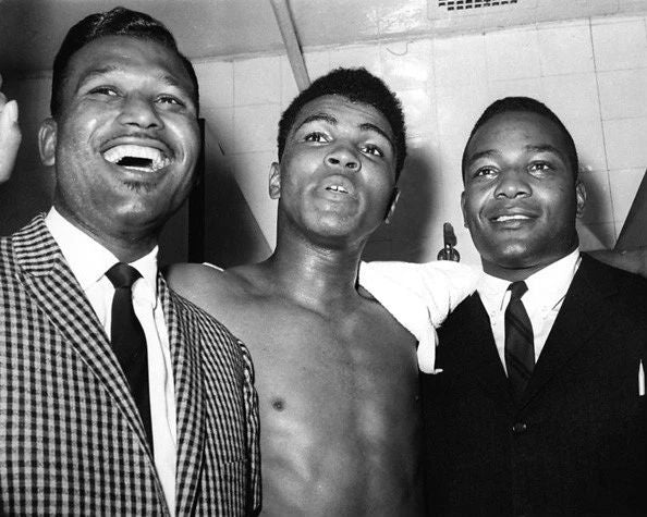 Ray Robinson, Muhammad Ali And Jim Brown Glossy Magnet 1963 Civil Rights