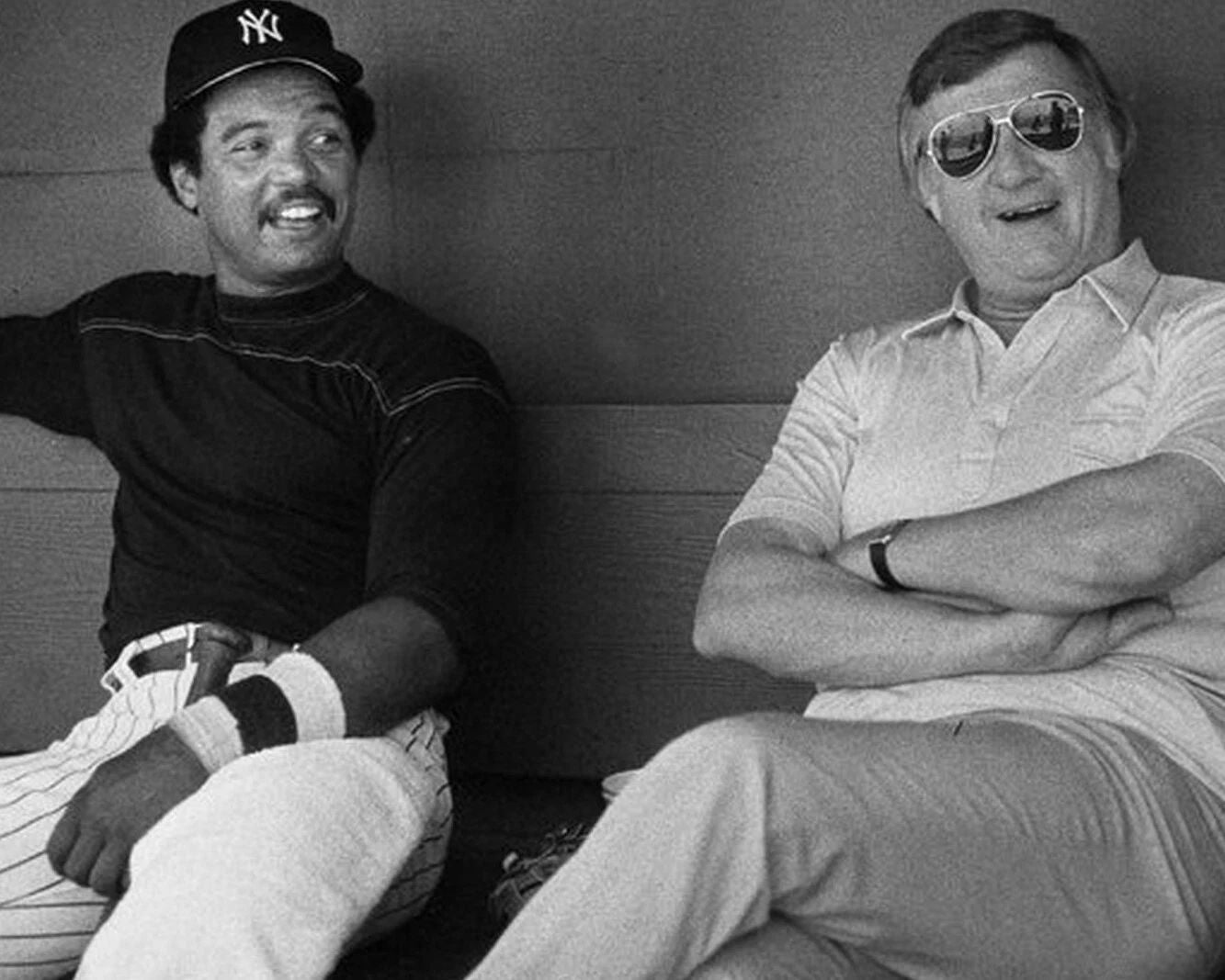 Reggie Jackson George Steinbrenner Photo New York Yankees Baseball Ny Bw