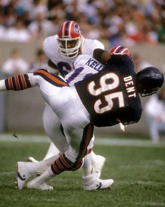 Richard Dent & Jim Kelly Photo Chicago Bears Picture Nfl Buffalo Bills