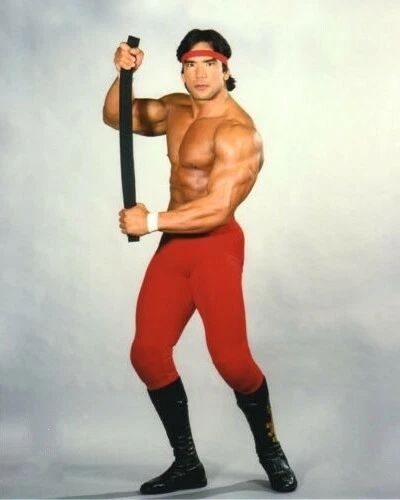Ricky The Dragon Steamboat Magnet Wrestling Picture Wwf Flexing