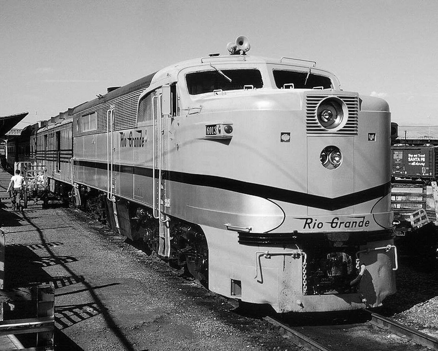 Rio Grande & Western Railroad Locomotive Train Retro Poster Photo