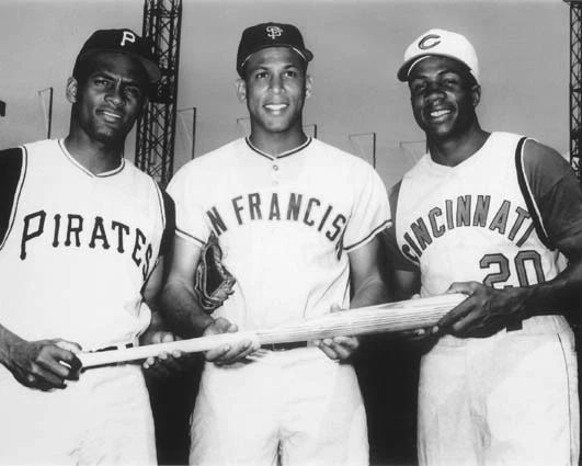 Roberto Clemente, Orlando Cepeda And Frank Robinson Glossy Magnet Print