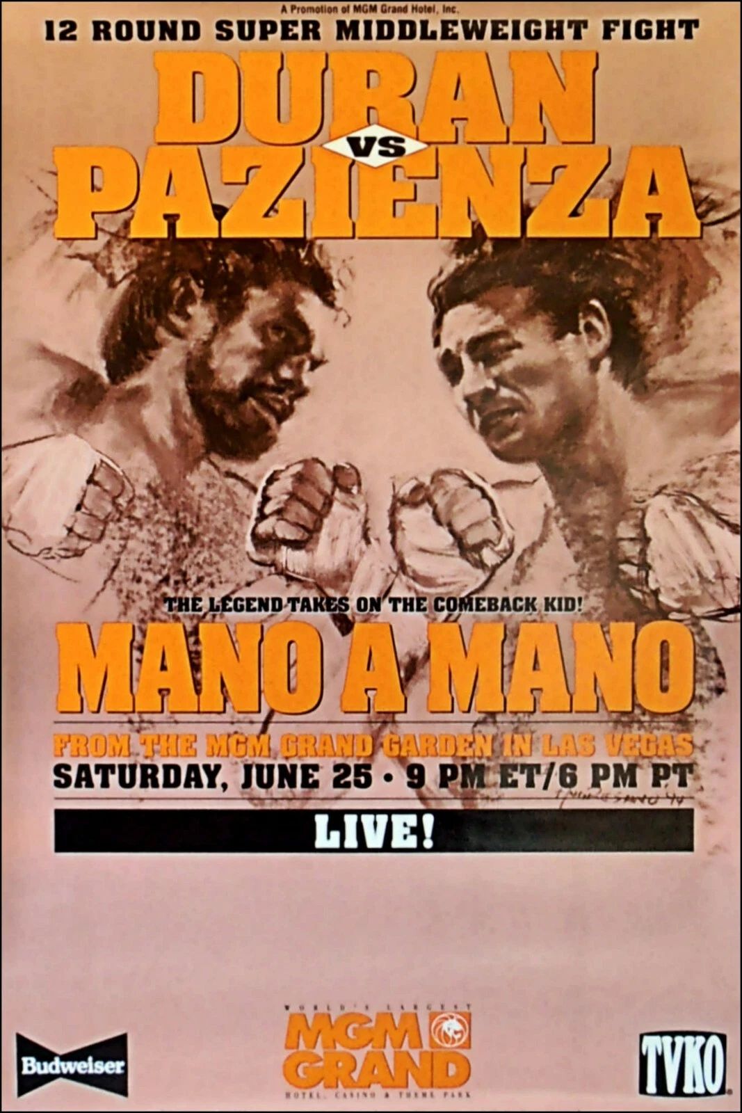 Roberto Duran Vs Vinny Pazienza Magnet Boxing Picture
