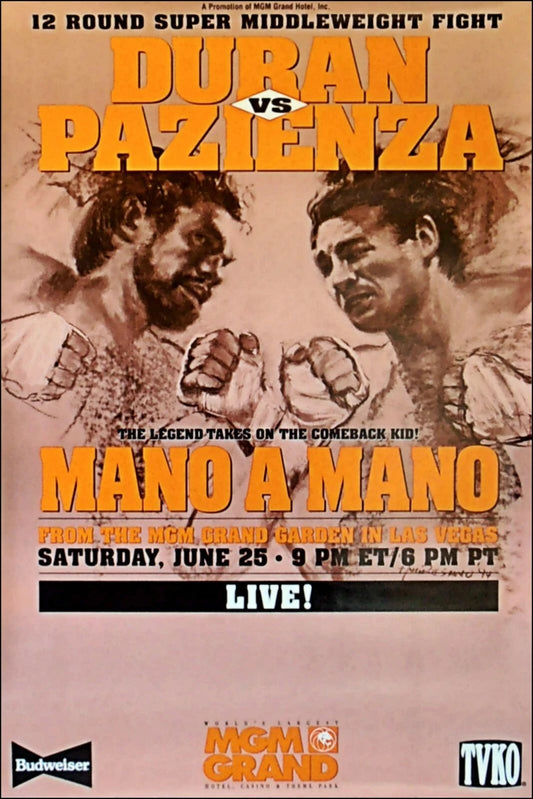 Roberto Duran Vs Vinny Pazienza Keychain Boxing Picture