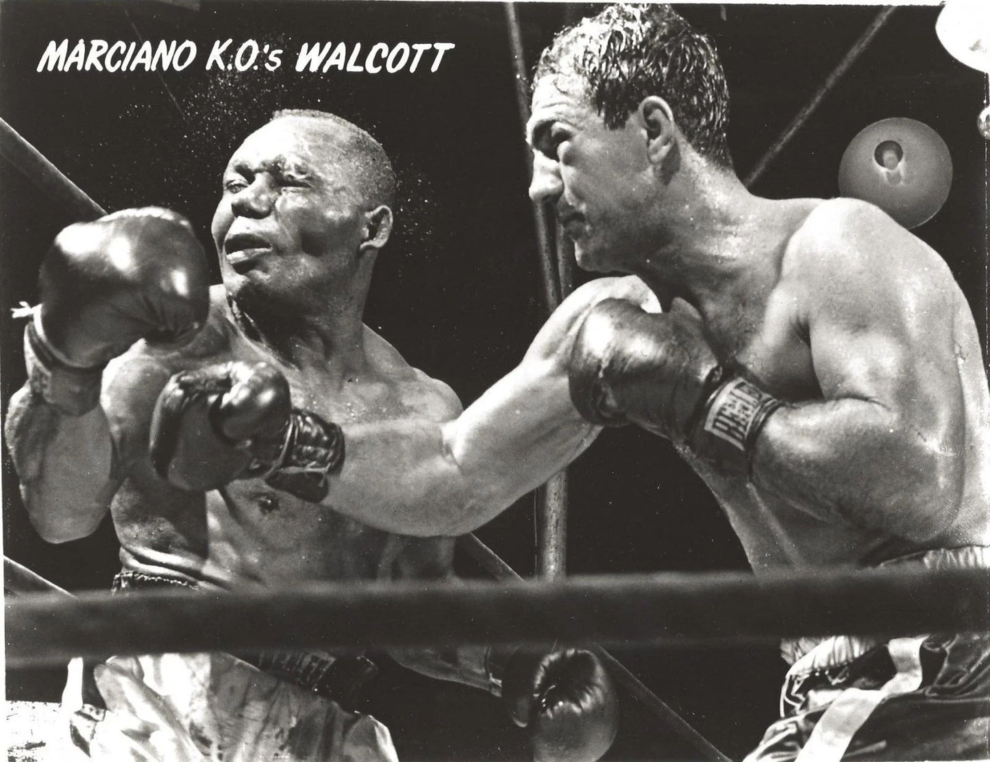 Rocky Marciano Ko'S Jersey Joe Walcott Keychain Boxing Picture