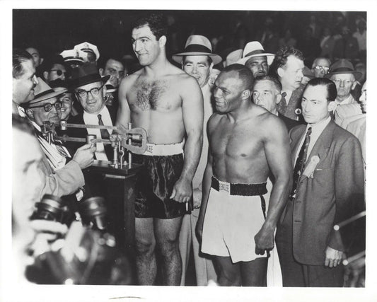 Rocky Marciano Ko'S Jersey Joe Walcott Photo Boxing Picture Weigh In