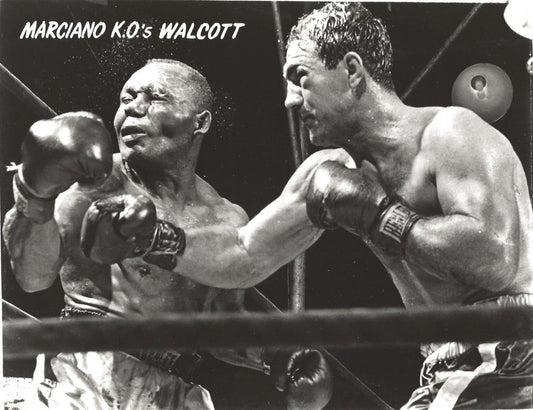 Rocky Marciano Ko'S Jersey Joe Walcott Magnet Boxing Picture