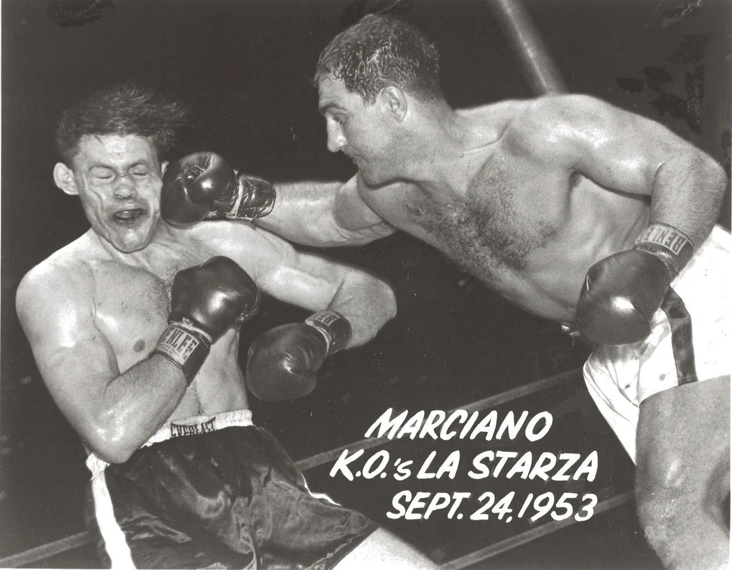 Rocky Marciano Ko'S Roland Lastarza Photo Boxing Picture