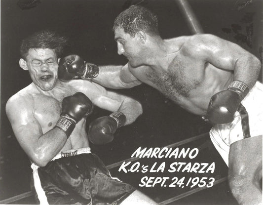 Rocky Marciano Ko'S Roland Lastarza Magnet Boxing Picture