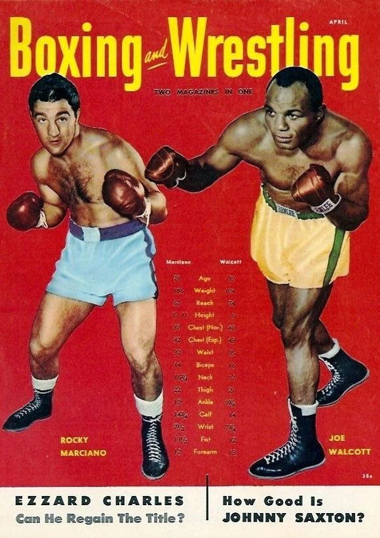 Rocky Marciano Vs Joe Walcott Keychain Boxing Stats Picture
