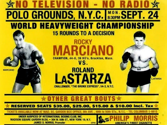 Rocky Marciano Vs Roland Lastarza Photo Boxing Poster Picture