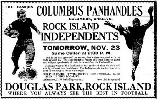 Rock Island Independents V Columbus Panhandles Photo Football Wide Borer