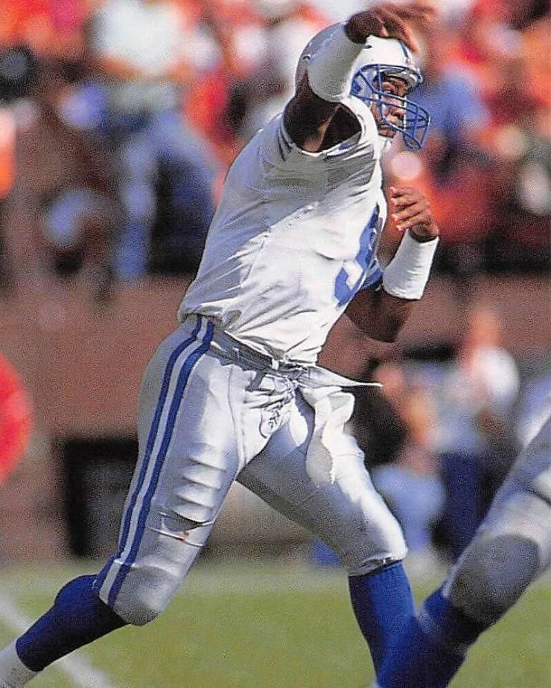 Rodney Peete Photo Detroit Lions Football Picture Nfl Action