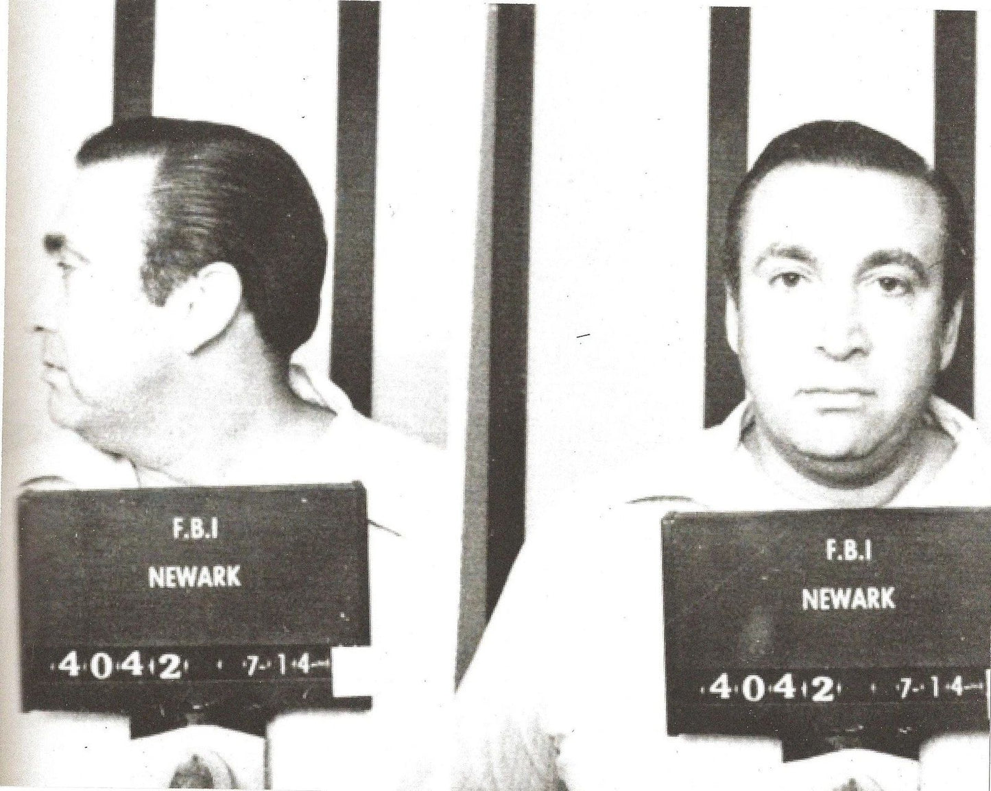 Roy Demeo Mug Shot Photo Mafia Organized Crime Mobster Mob Picture