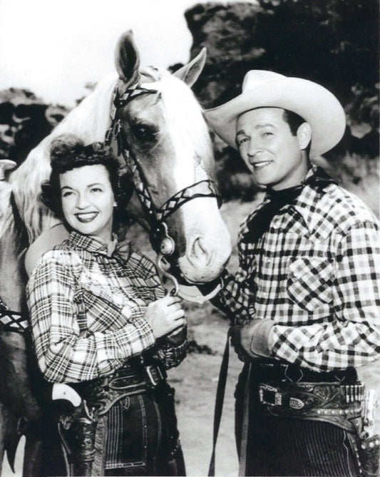 Roy Rogers & Dale Evans Keychain Tv Picture Cowboy Western With Trigger