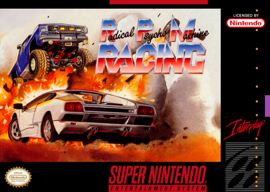 Rpm Radical Psycho Machine Racing (Usa) Snes Print Poster