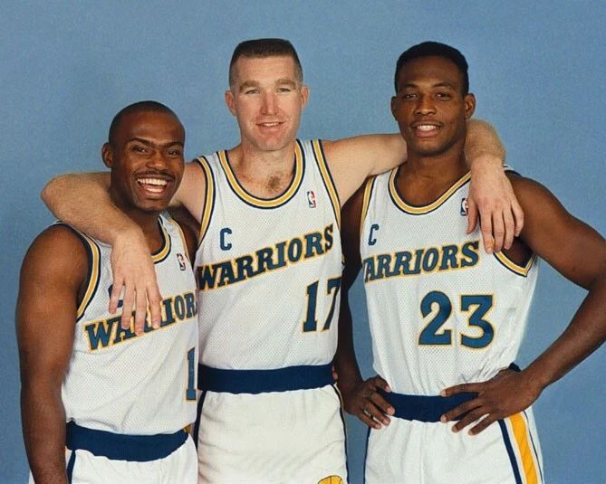 Run Tmc Glossy Keychain Warriors Chris Mullin, Tim Hardaway And Mitch Richmond