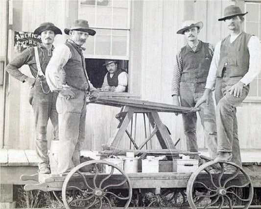 Railroad Handcar Work Crew With Lunch Pails Poster Picture Photo Print