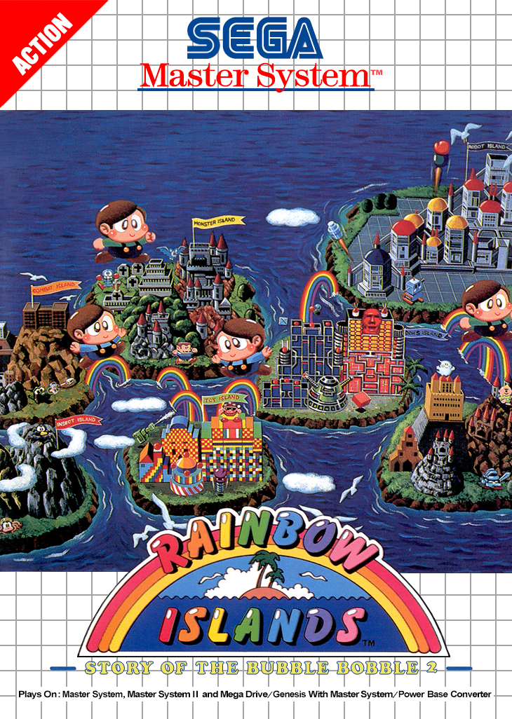Rainbow Islands Story Of The Bubble Bobble 2 Sega Master System Print Poster